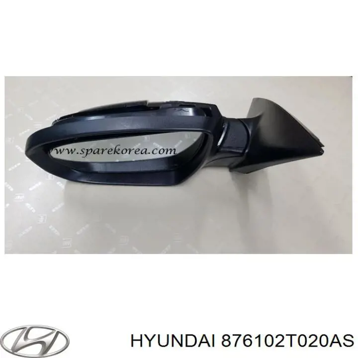 Купити 876102T020AS Hyundai/Kia Бічне дзеркало заднього виду ліве