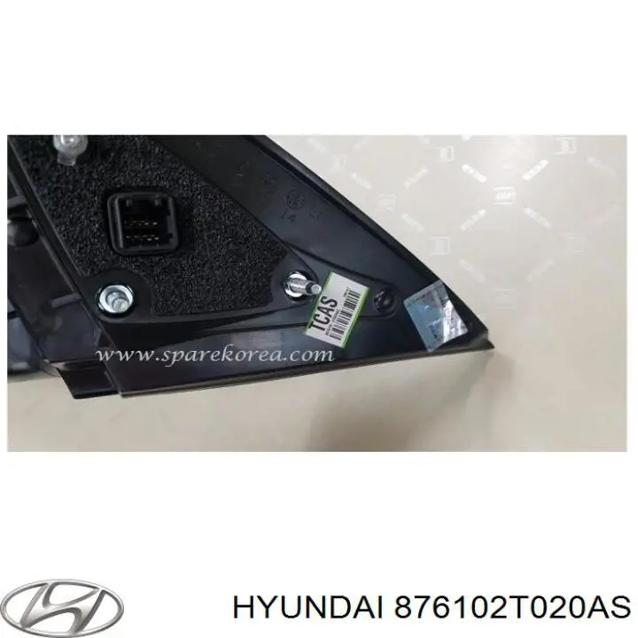 876102T020AS Hyundai/Kia Дзеркало заднього виду, ліве
