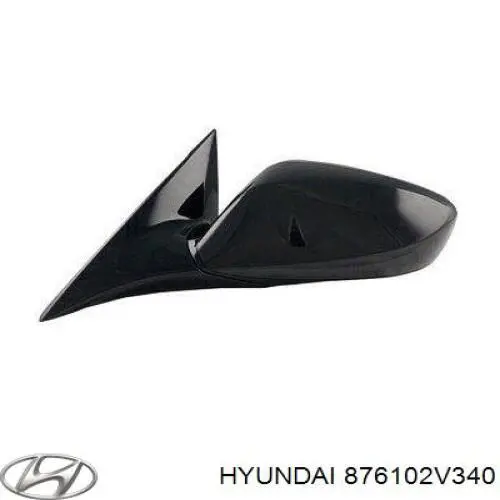 876102V340 Hyundai/Kia Дзеркало заднього виду, ліве