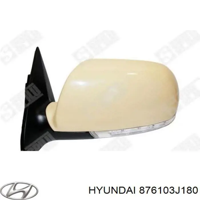 876103J180 Hyundai/Kia дзеркало заднього виду, ліве