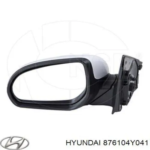 876104Y041 Hyundai/Kia Дзеркало заднього виду, ліве
