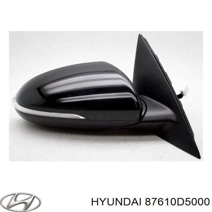 87610D5000 Hyundai/Kia Дзеркало заднього виду, ліве