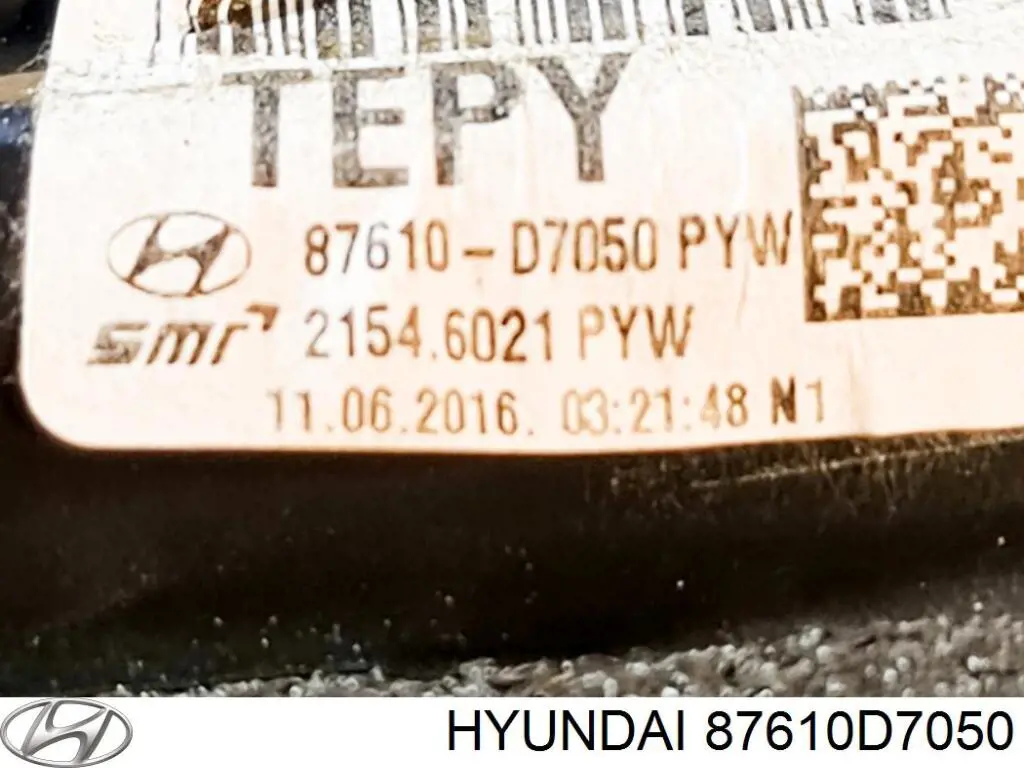 87610D7050 Hyundai/Kia Дзеркало заднього виду, ліве