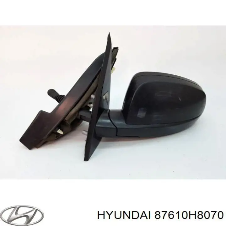 87610H8070 Hyundai/Kia Дзеркало заднього виду, ліве