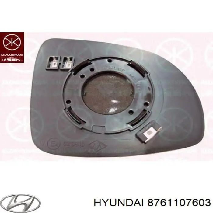 Дзеркальний елемент дзеркала заднього виду, лівого 8761107603 Hyundai/Kia