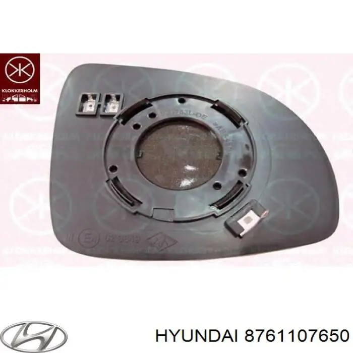 8761107650 Hyundai/Kia дзеркальний елемент дзеркала заднього виду, лівого