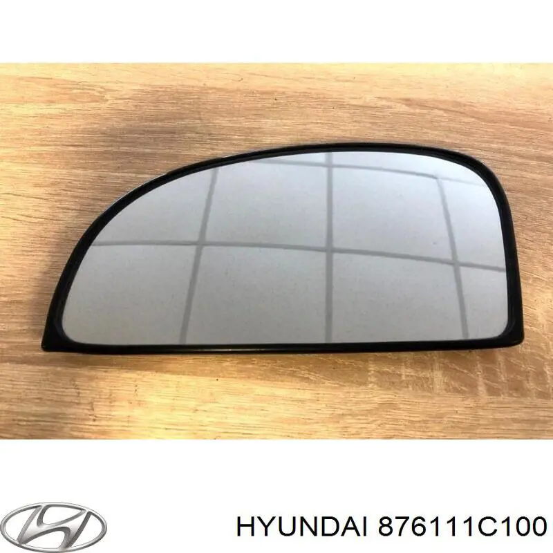 876111C000 Hyundai/Kia дзеркальний елемент дзеркала заднього виду, лівого