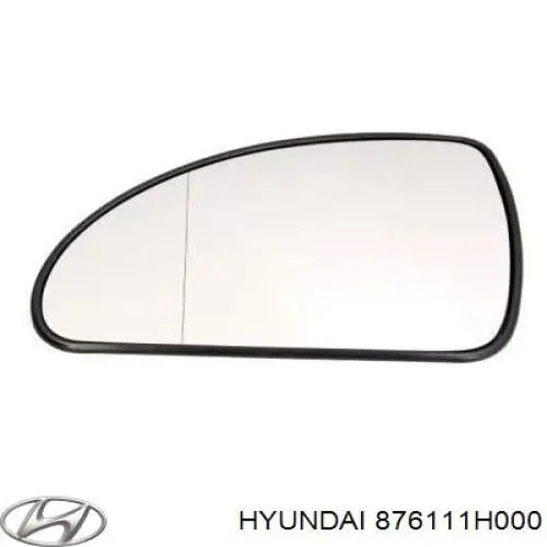 876111H000 Hyundai/Kia Дзеркальний елемент лівий