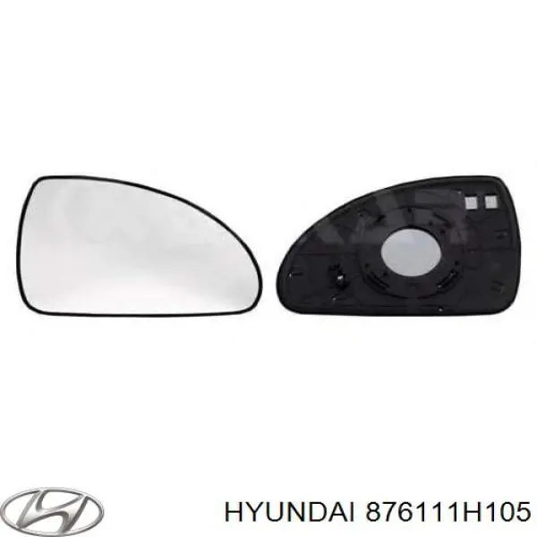 876111H105 Hyundai/Kia Дзеркальний елемент лівий