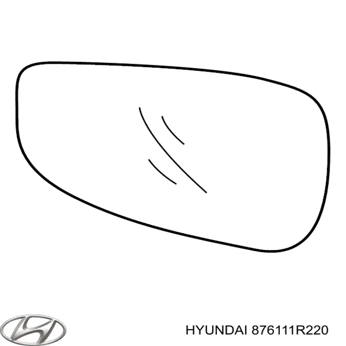 Дзеркало заднього виду, ліве 876111R220 Hyundai/Kia