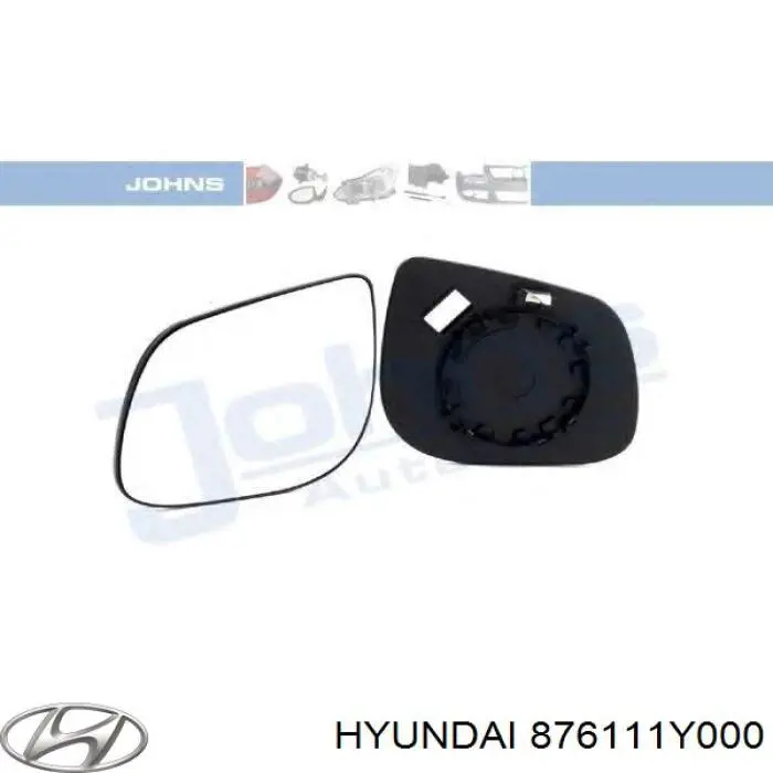 Купити 876111Y000 Hyundai/Kia Дзеркальний елемент дзеркала заднього виду, лівого
