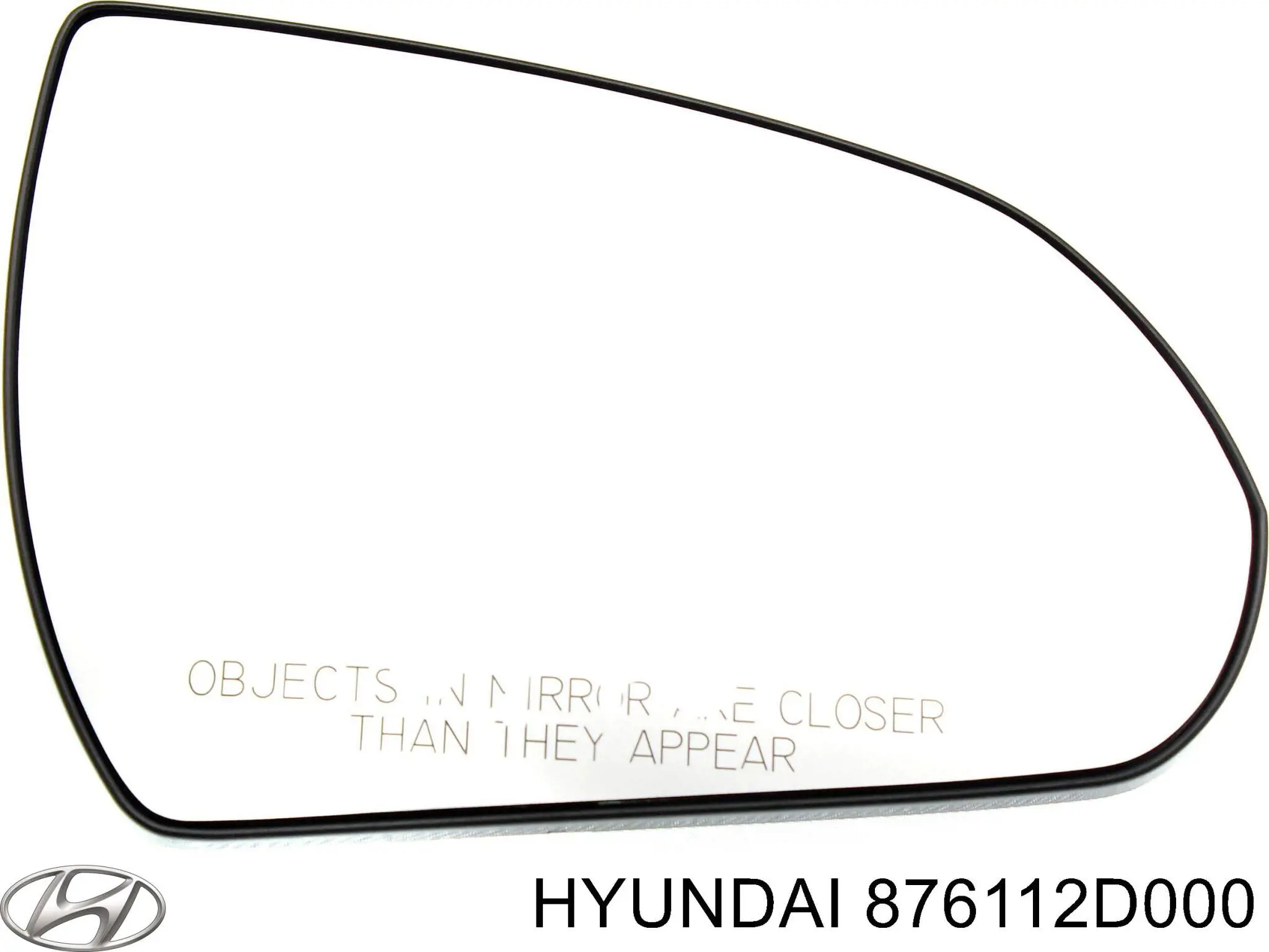 Дзеркальний елемент лівого дзеркала заднього виду 876112D000 HYUNDAI