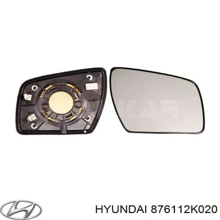 Скло дзеркала заднього виду, лівого Hyundai/Kia 876112K020 ціна, від 12.67 USD