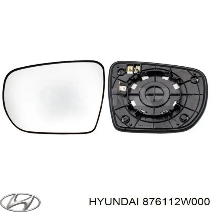 876112W000 Hyundai/Kia Дзеркальний елемент лівого дзеркала заднього виду