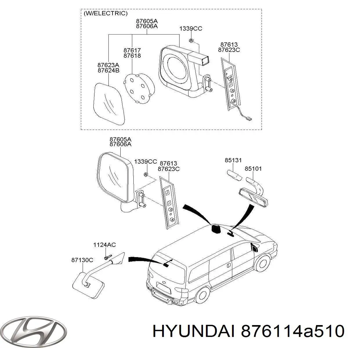  876114A510 Hyundai/Kia