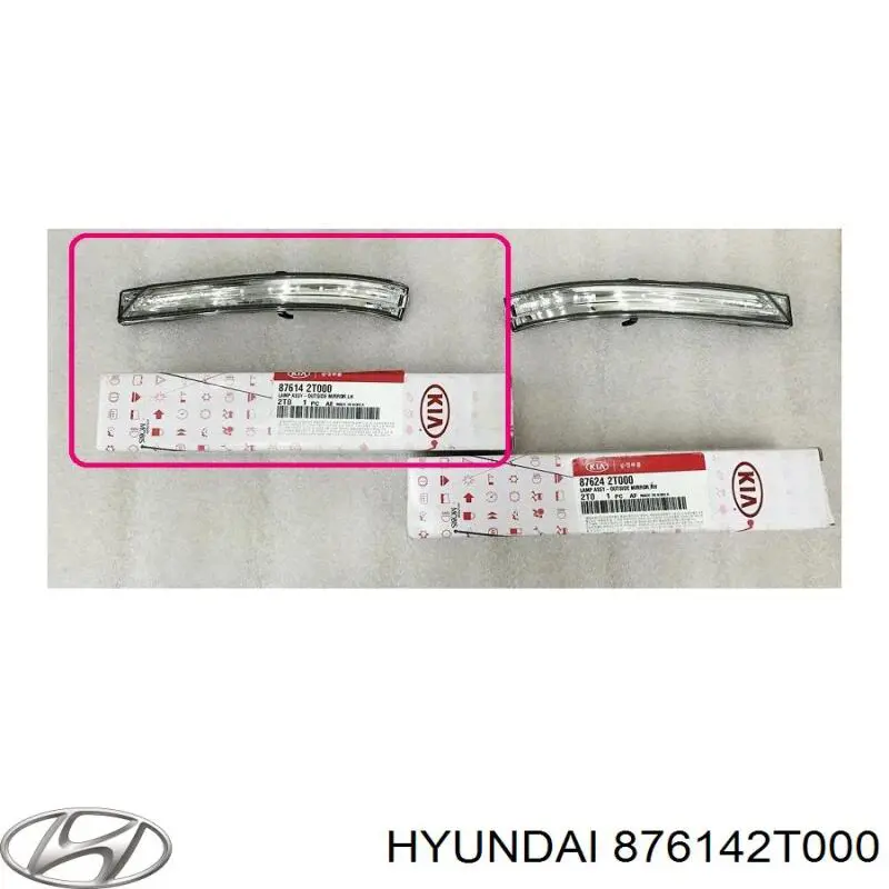 876142T000 Hyundai/Kia Покажчик повороту дзеркала, лівий