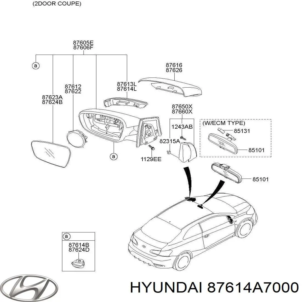  Hyundai/Kia 87614A7000 ціна, від 31.42 USD
