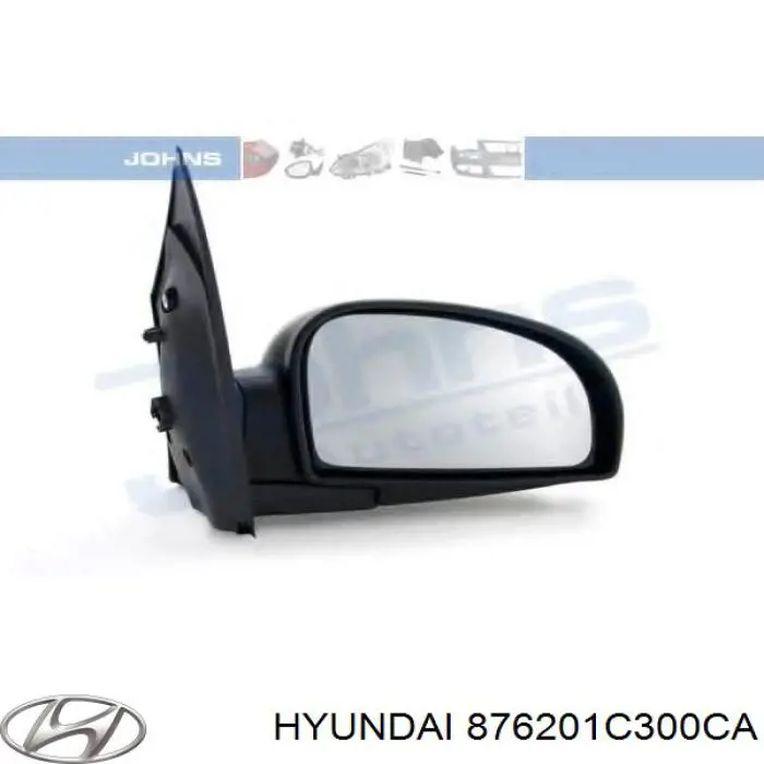 876201C300CA Hyundai/Kia Праве дзеркало заднього виду