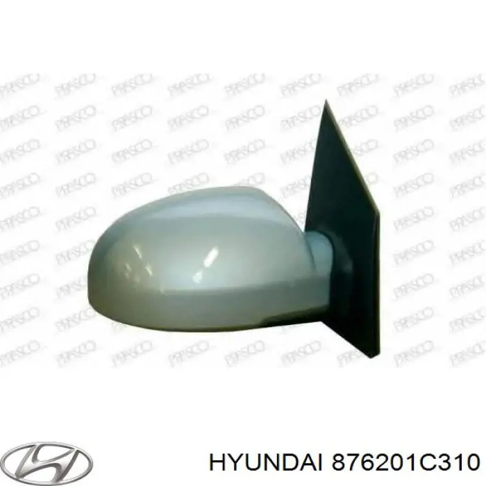 Праве бічне дзеркало Hyundai/Kia 876201C310 ціна, від 46.85 USD