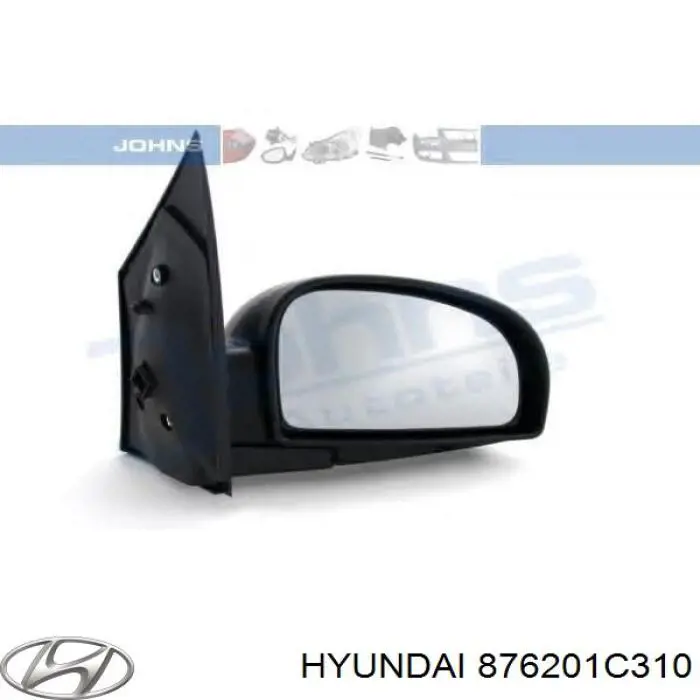 876201C310 Hyundai/Kia Праве дзеркало заднього виду