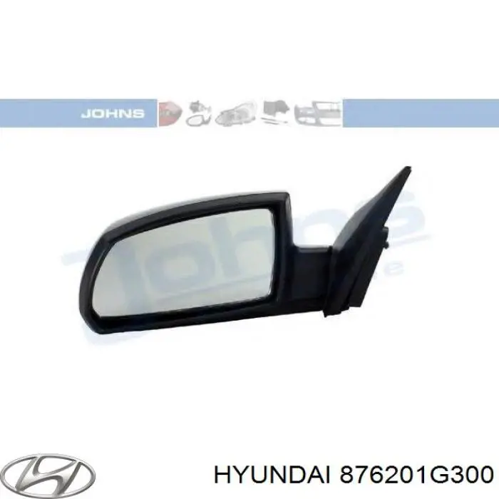 Купити 876201G300 Hyundai/Kia Дзеркало праве