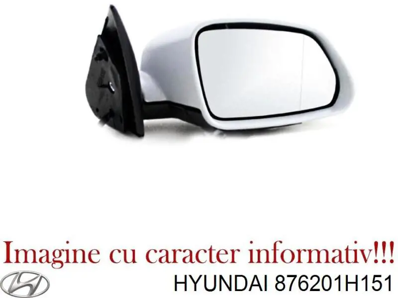 876201H151 Hyundai/Kia Праве дзеркало заднього виду