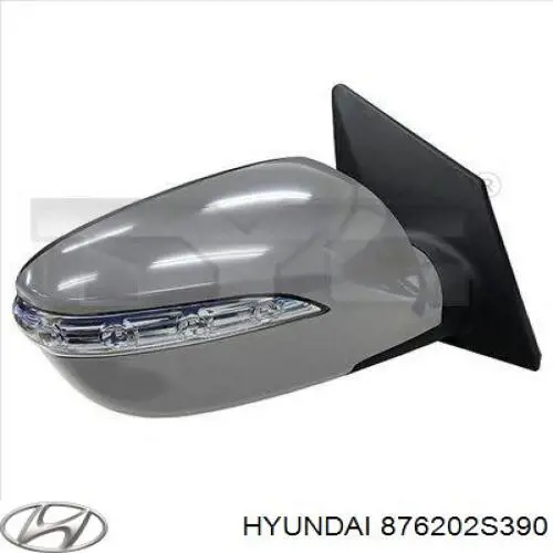 876202S390 Hyundai/Kia дзеркало заднього виду, праве