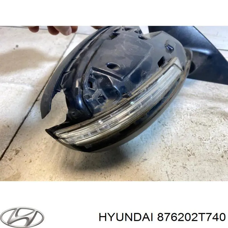 876202T740 Hyundai/Kia Праве дзеркало заднього виду