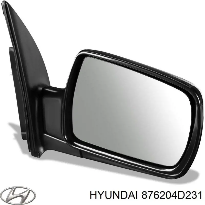Праве бічне дзеркало Hyundai/Kia 876204D231 ціна, від 25.33 USD