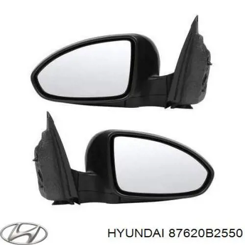 Праве бічне дзеркало Hyundai/Kia 87620B2550 ціна, від 113.37 USD