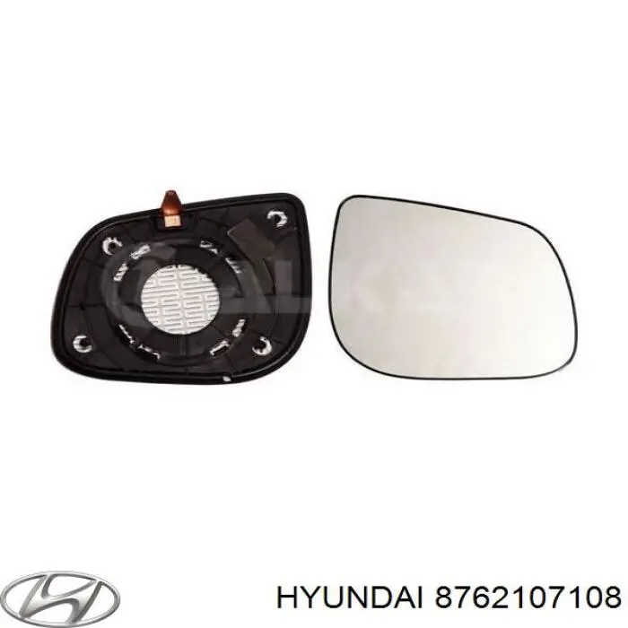 Скло дзеркала заднього виду, правого Hyundai/Kia 8762107108 ціна, від  USD
