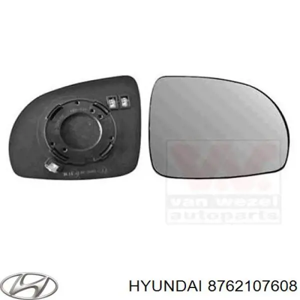 Скло дзеркала заднього виду, правого Hyundai/Kia 8762107608 ціна, від 8.27 USD