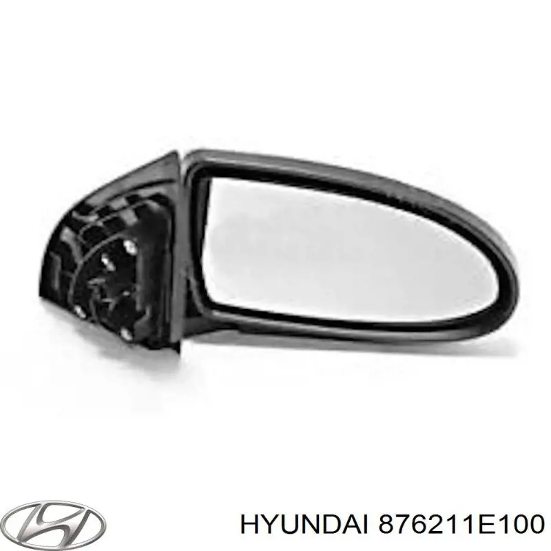 876211E100 Hyundai/Kia дзеркальний елемент дзеркала заднього виду, правого