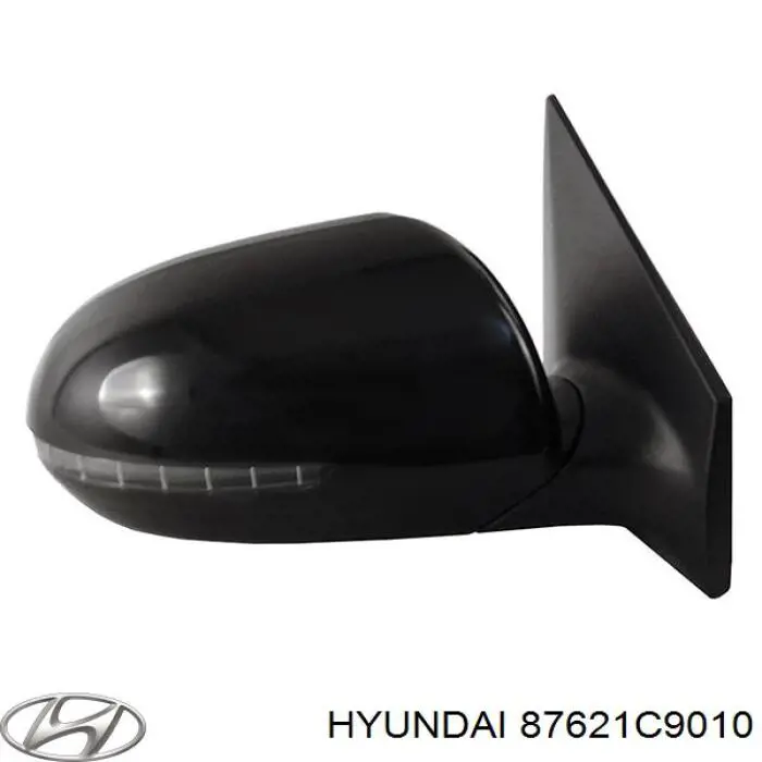Дзеркальний елемент правого дзеркала заднього виду Hyundai/Kia 87621C9010 ціна, від 9.27 USD