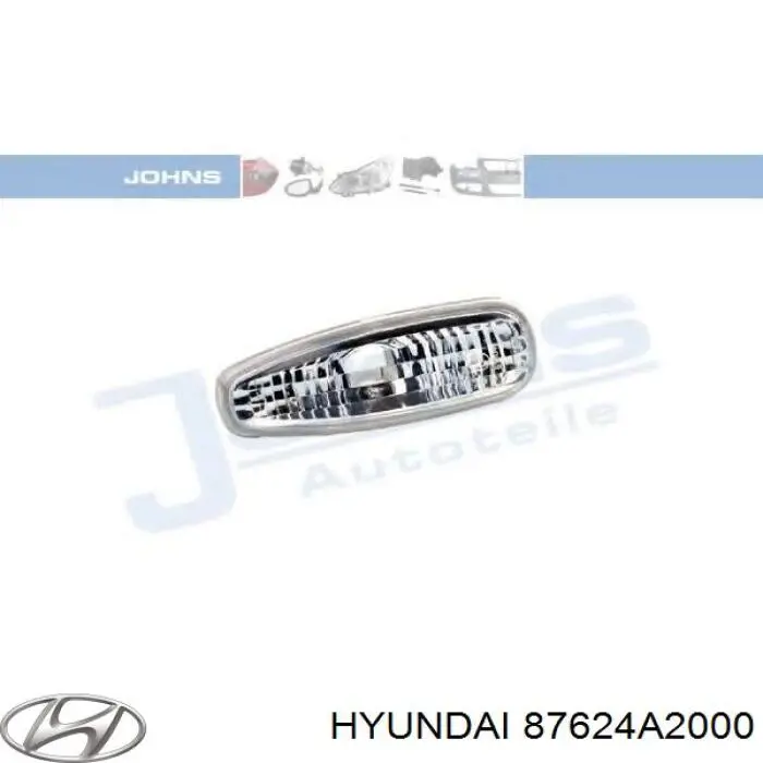 87624A2000 Hyundai/Kia Покажчик повороту дзеркала, лівий
