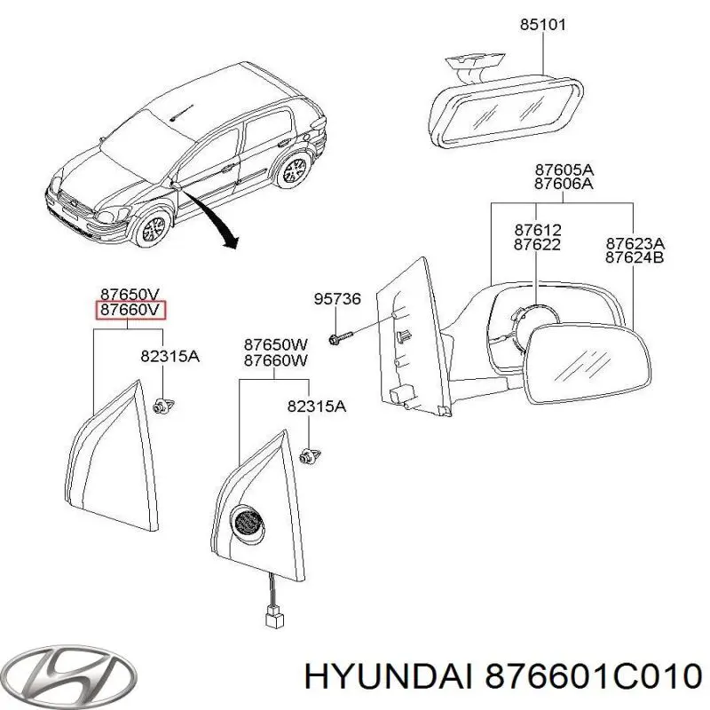  Hyundai/Kia 876601C010 ціна, від 5.64 USD