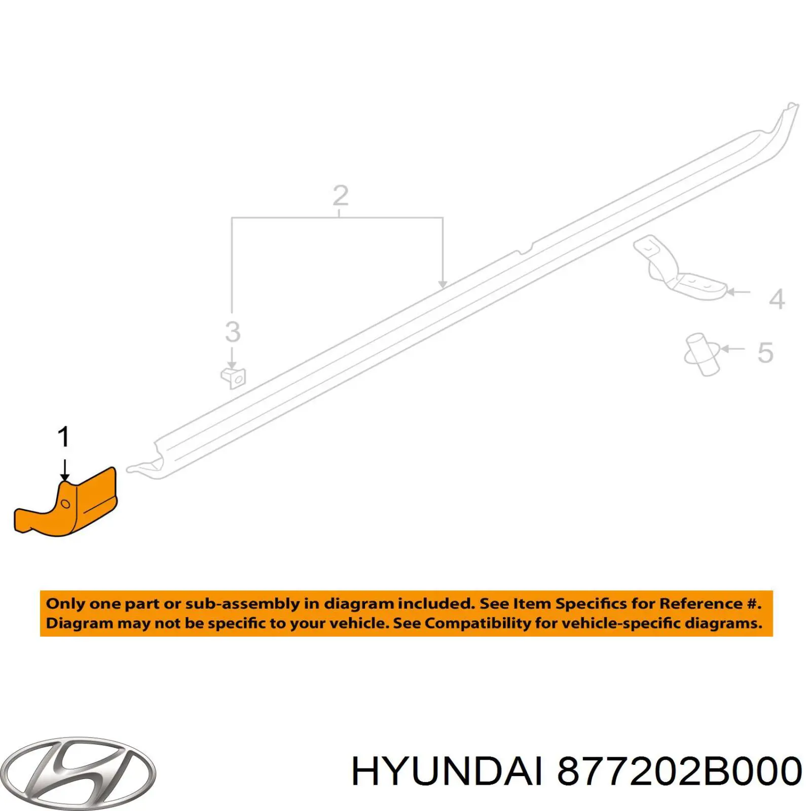 Накладка зовнішня (молдинг) порога, правий Hyundai/Kia 877202B000 ціна, від 5.64 USD