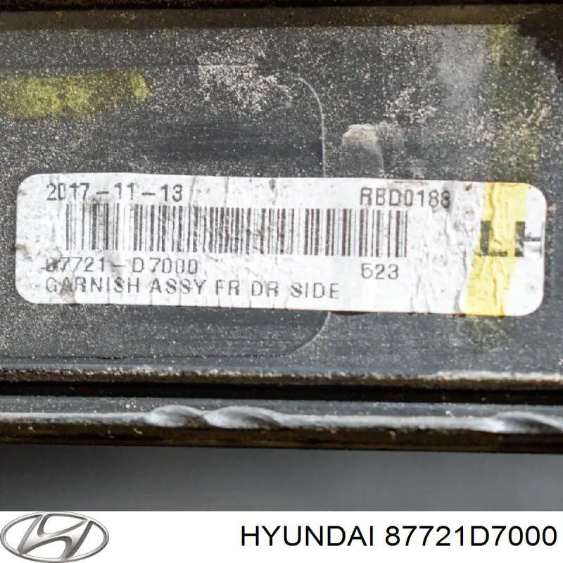 Молдинг передньої лівої двері Hyundai/Kia 87721D7000 ціна, від 38.69 USD
