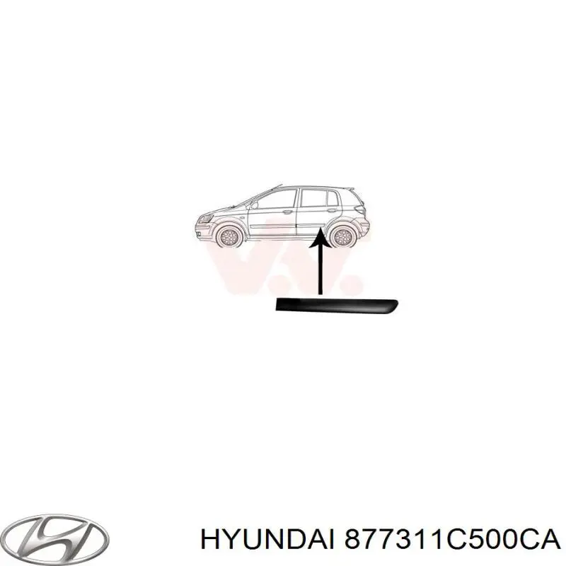 Молдинг задніх лівих дверей Polcar 40440041 ціна, від 19.57 USD