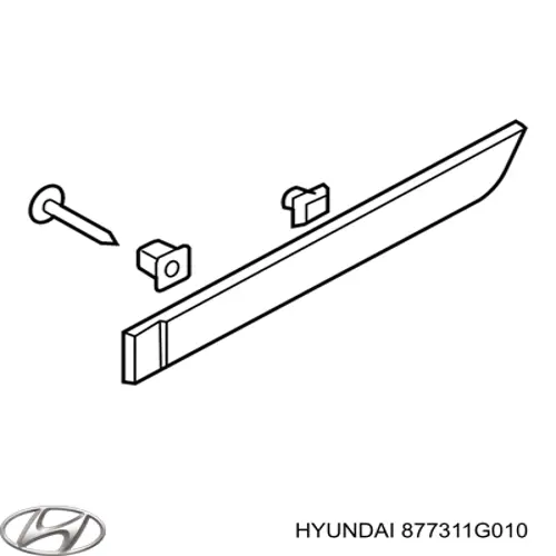Молдинг задніх лівих дверей Hyundai/Kia 877311G010 ціна, від 7.68 USD