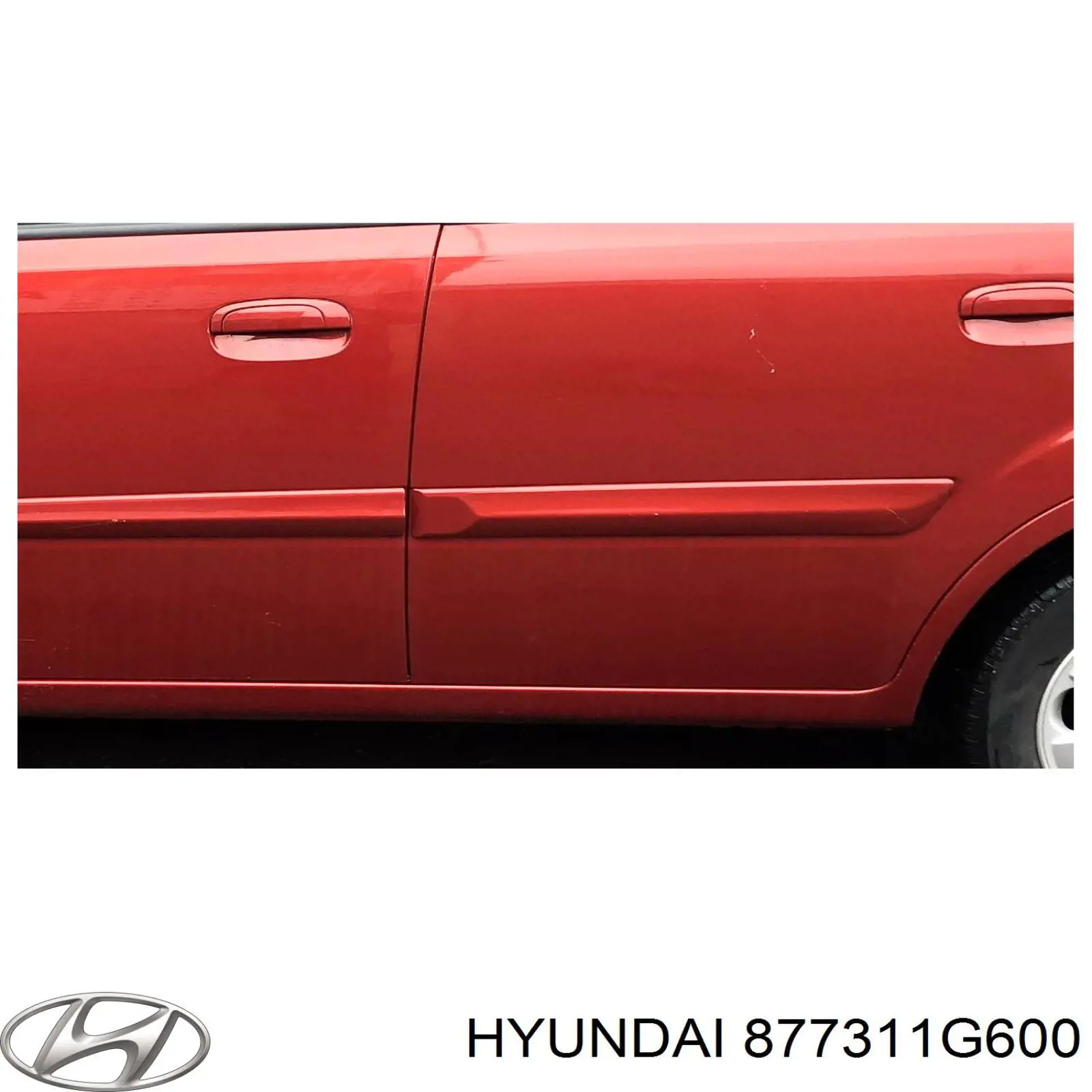 Молдинг задніх лівих дверей Hyundai/Kia 877311G600 ціна, від 37.57 USD