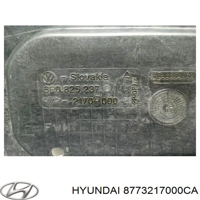 8773217000CA Hyundai/Kia молдинг задніх правих дверей