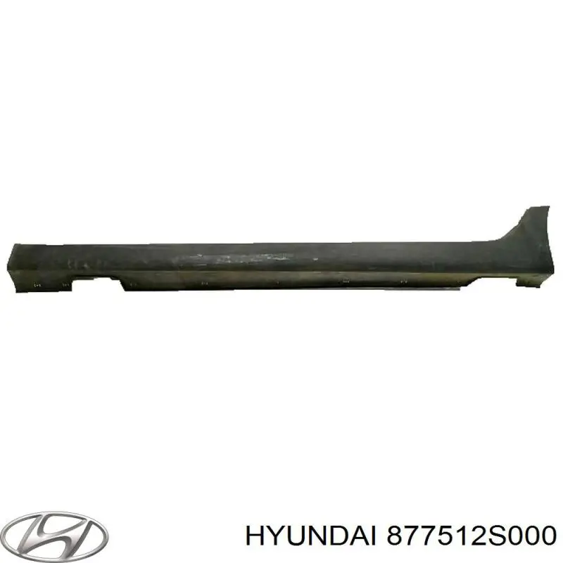 877512S000UCENKA1 Hyundai/Kia накладка зовнішня (молдинг порога, лівий)