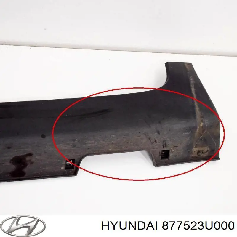Накладка зовнішня (молдинг) порога, правий 877523U000 Hyundai/Kia