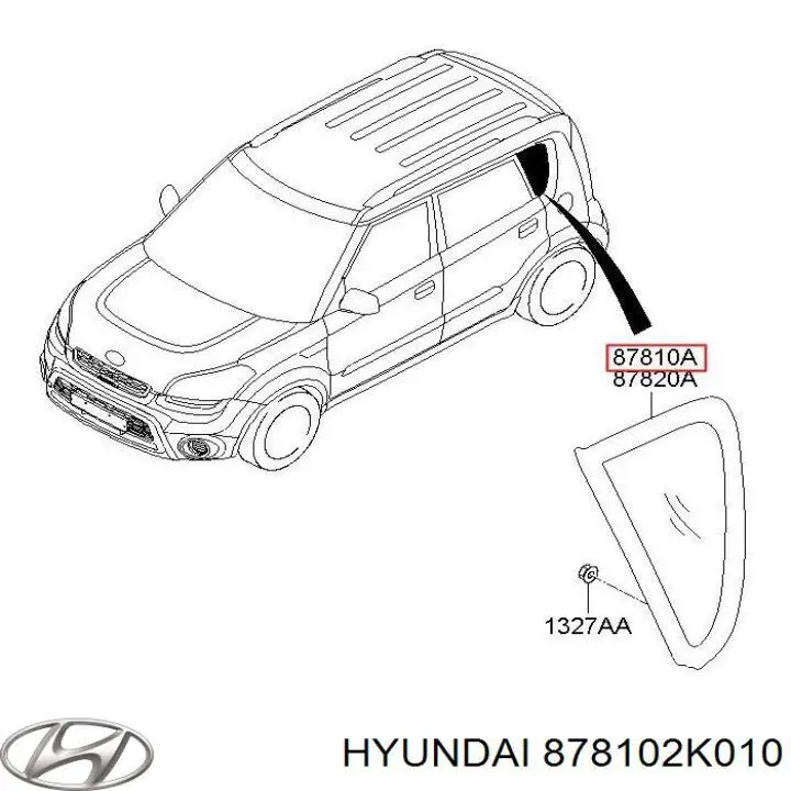 Скло багажника, ліве Hyundai/Kia 878102K010 ціна, від 31.66 USD
