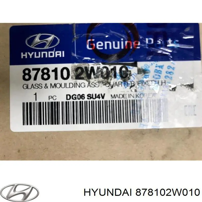 878102W010 Hyundai/Kia скло багажного відсіку, ліве