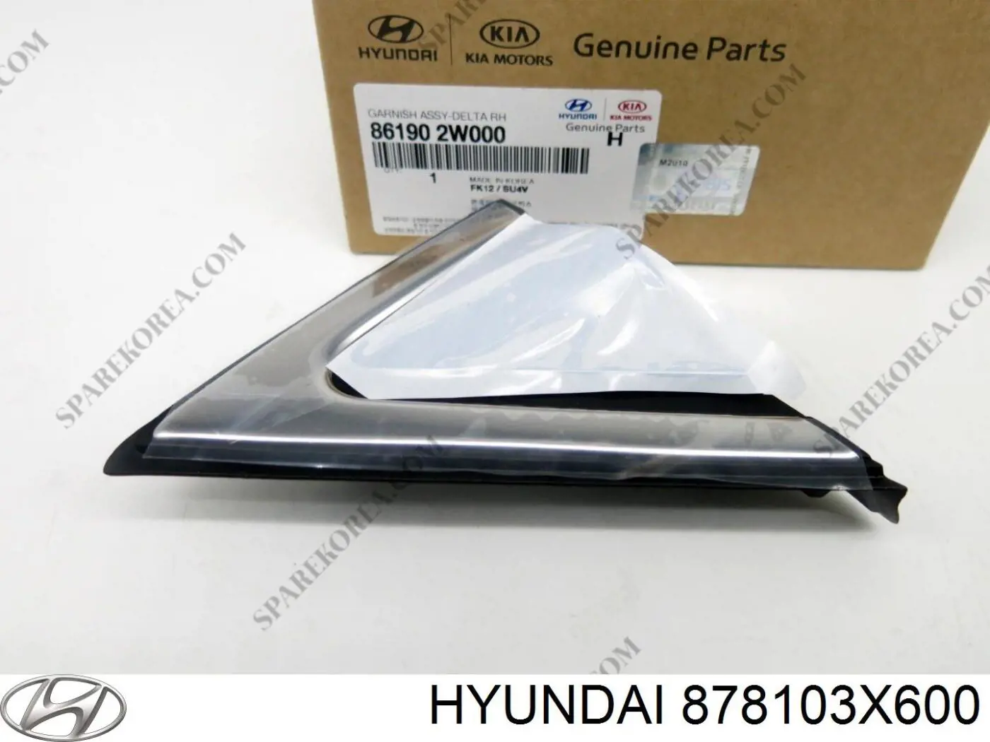 Накладка заднього лівого крила Hyundai/Kia 878103X600 ціна, від 19.00 USD