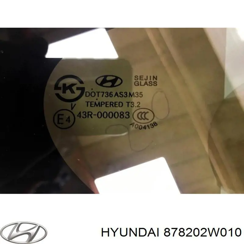 Скло багажного відсіку, праве Hyundai/Kia 878202W010 ціна, від 50.66 USD