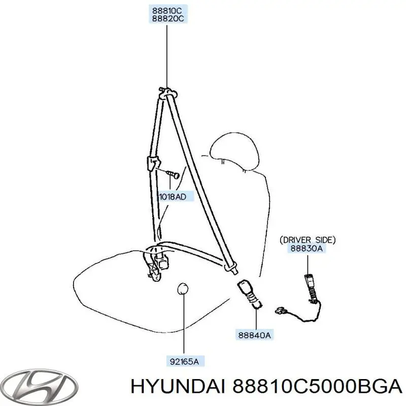  Hyundai/Kia 88810C5000BGA ціна, від 89.16 USD