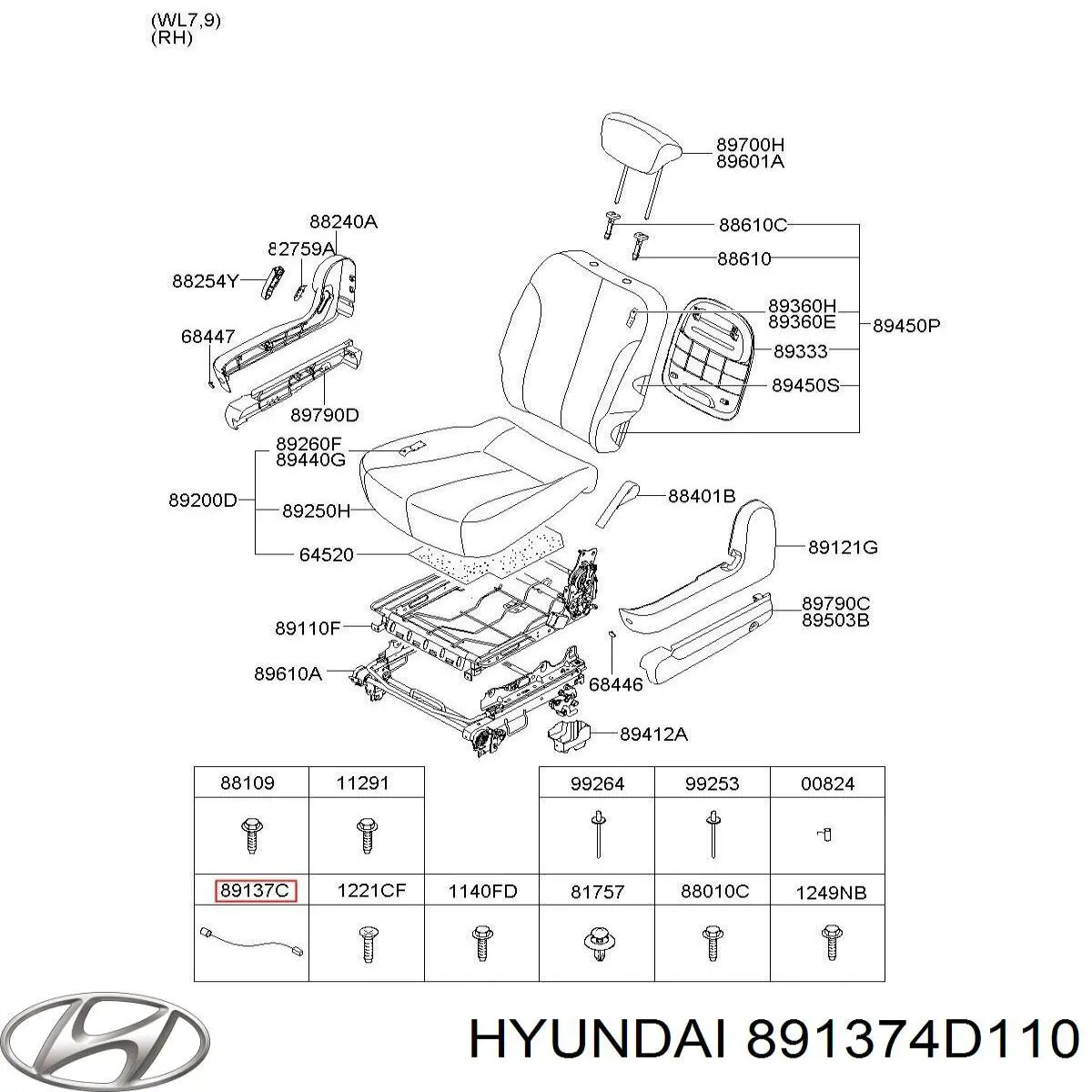 891374D110 Hyundai/Kia 